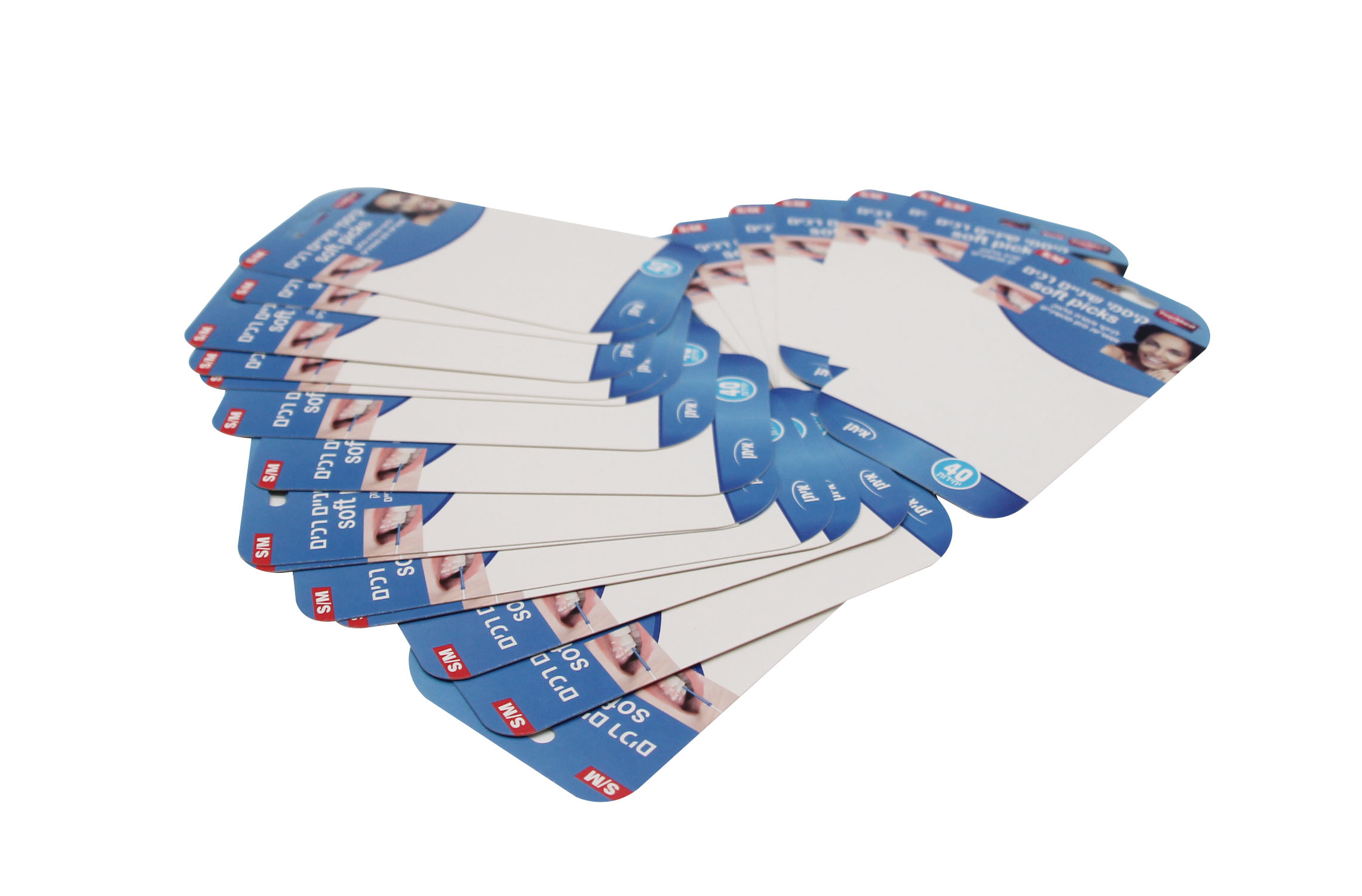 Blister Card Multiple Shapes Colorful Abrasive Packing Dental Floss