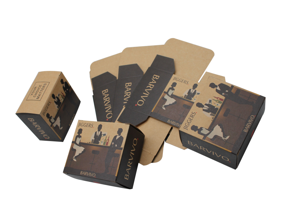 Custom Boxes Recycled  Kraft Paper Packaging Portable Different Size And Printing